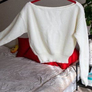 PrettyLittleThing Off Shoulder Cropped Sweater